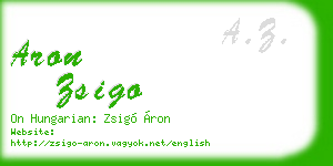 aron zsigo business card